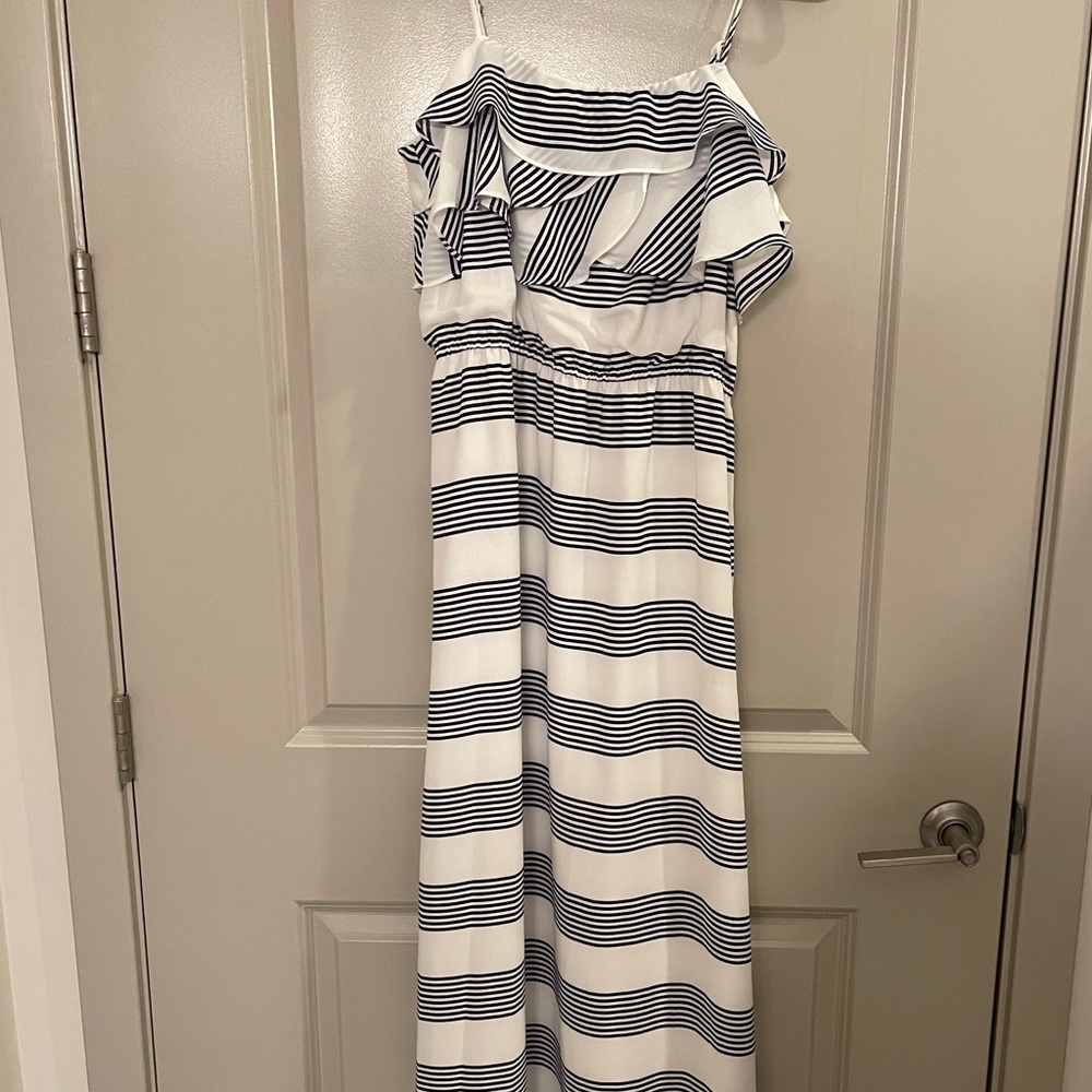 Cremieux Stripe Maxi Dress Size M - Picture 1 of 6